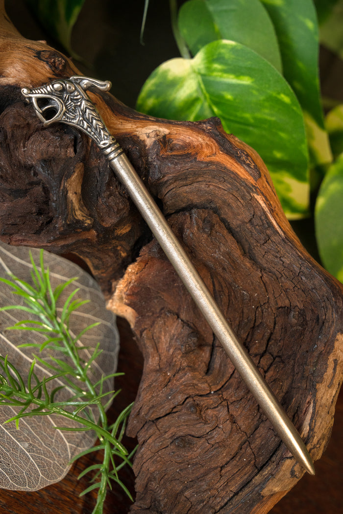Haithabu hair needle, silvered bronze