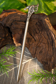 Haithabu hair needle, silvered bronze