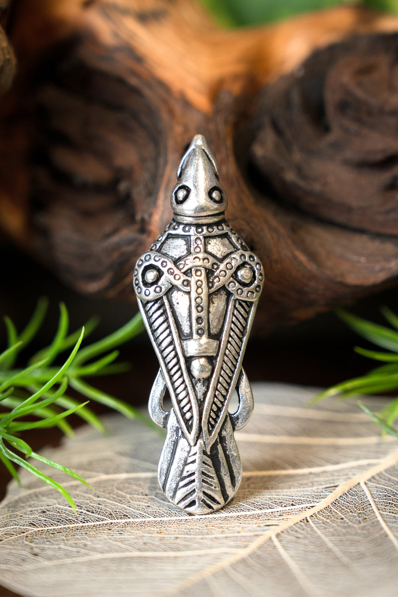 Vogelfibel Uppåkra, versilberte Bronze