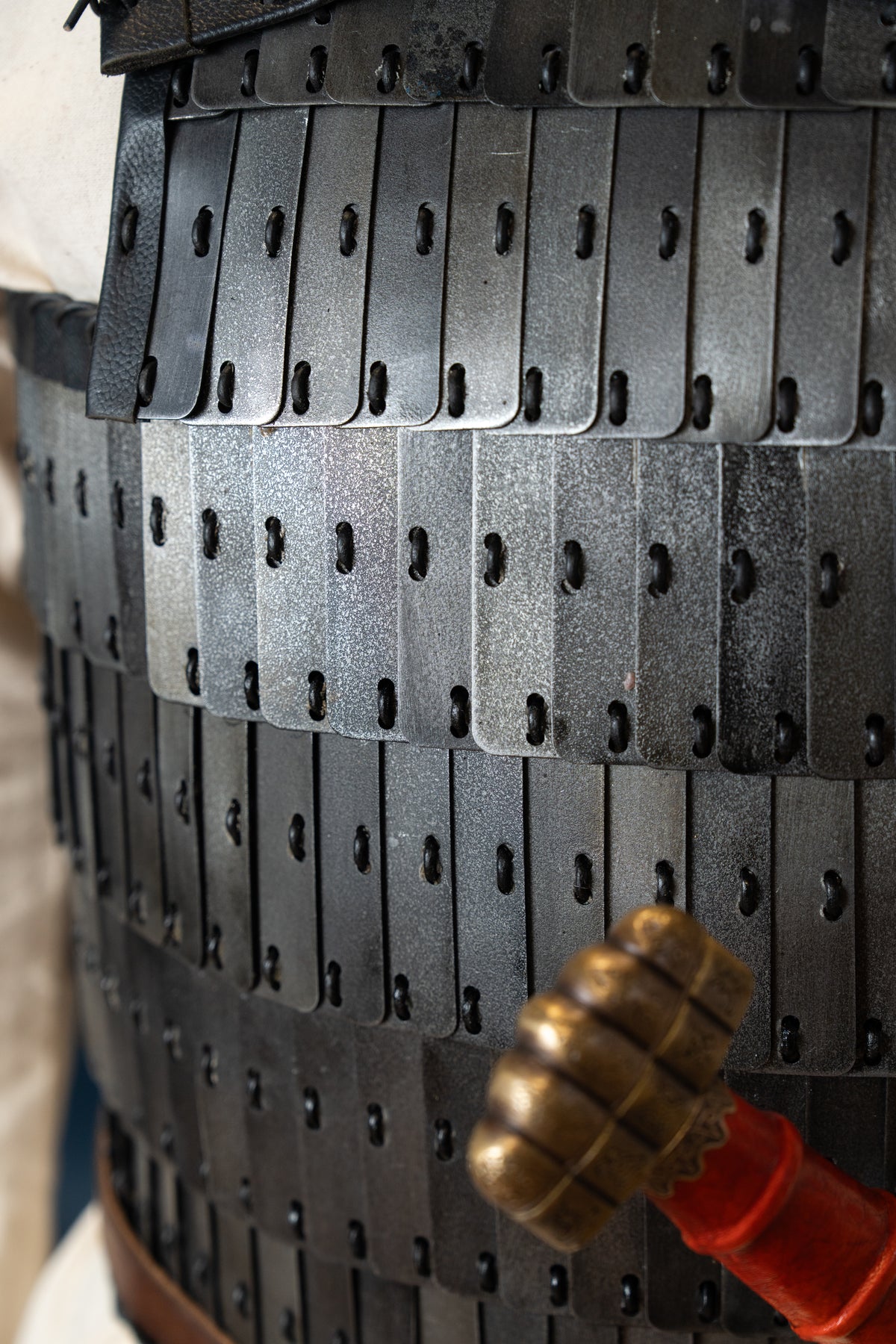 Early medieval lamellar armour Visby, bronzed