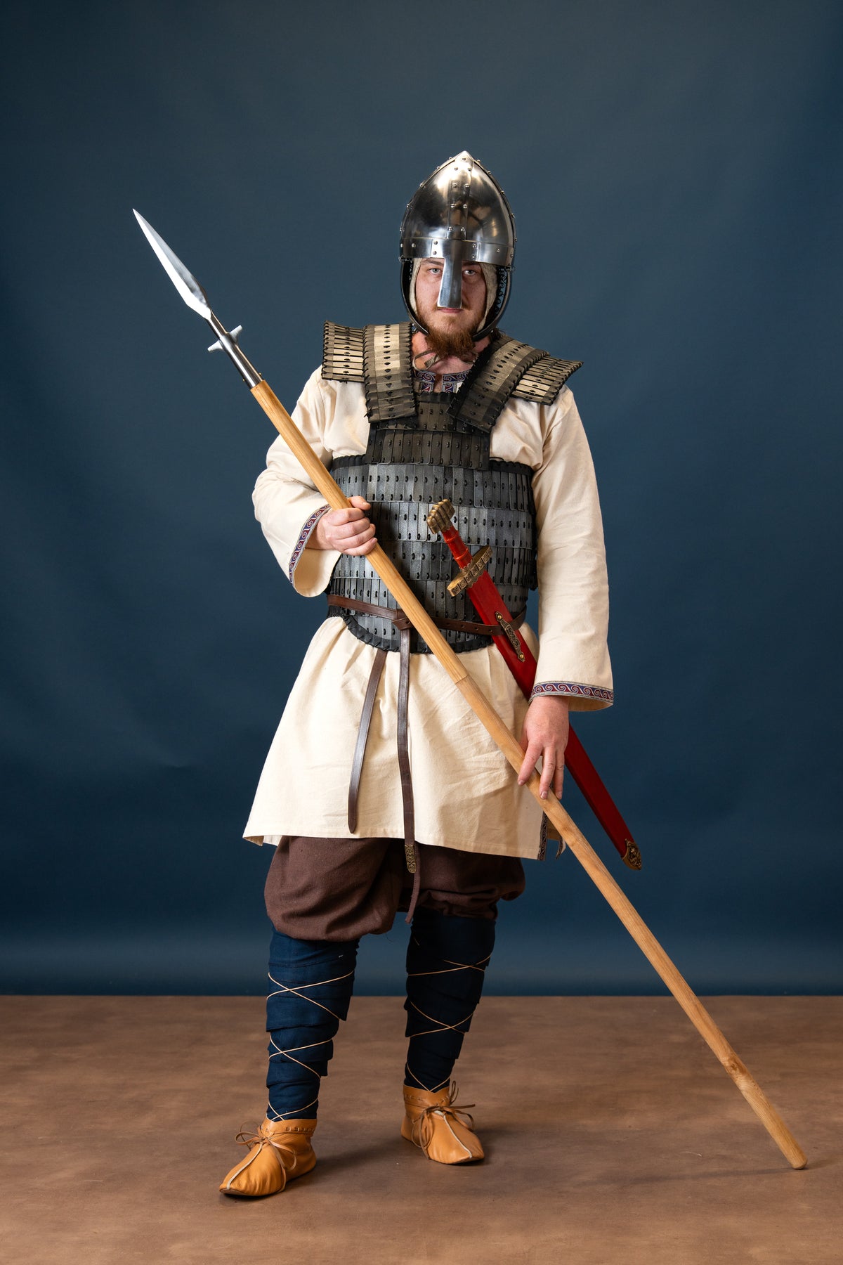 Early medieval lamellar armour Visby, bronzed