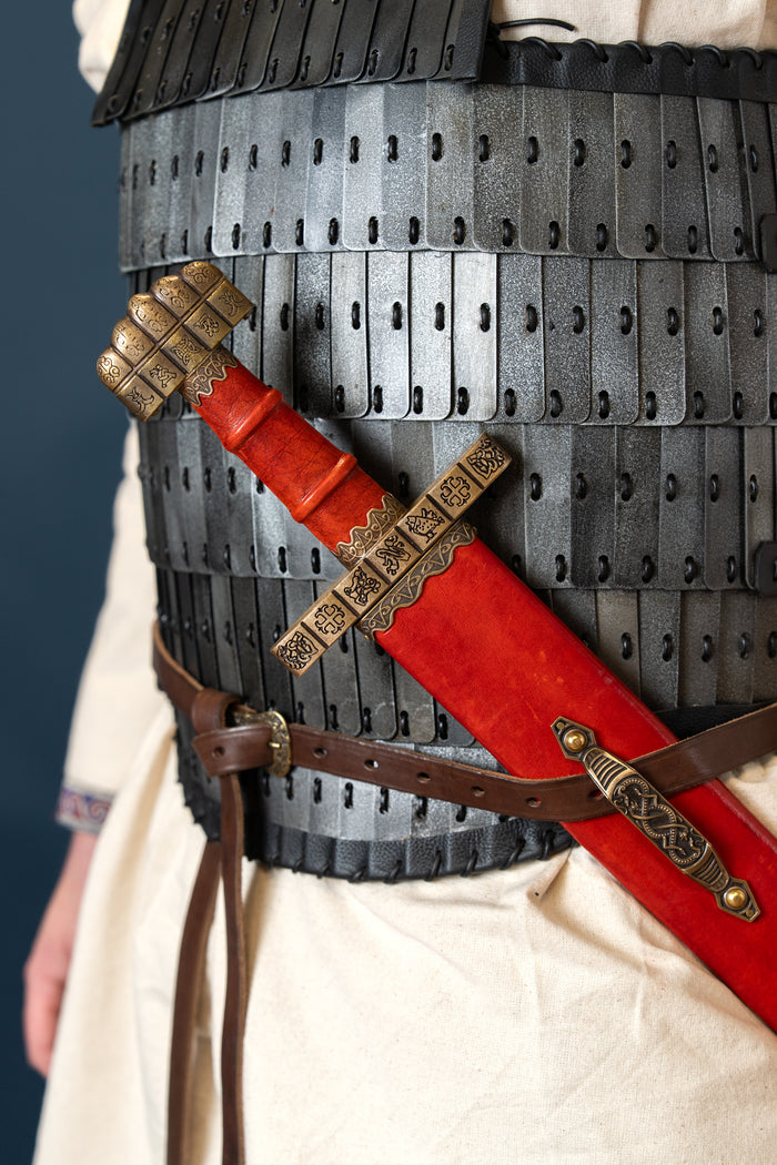 Early medieval lamellar armour Visby, bronzed