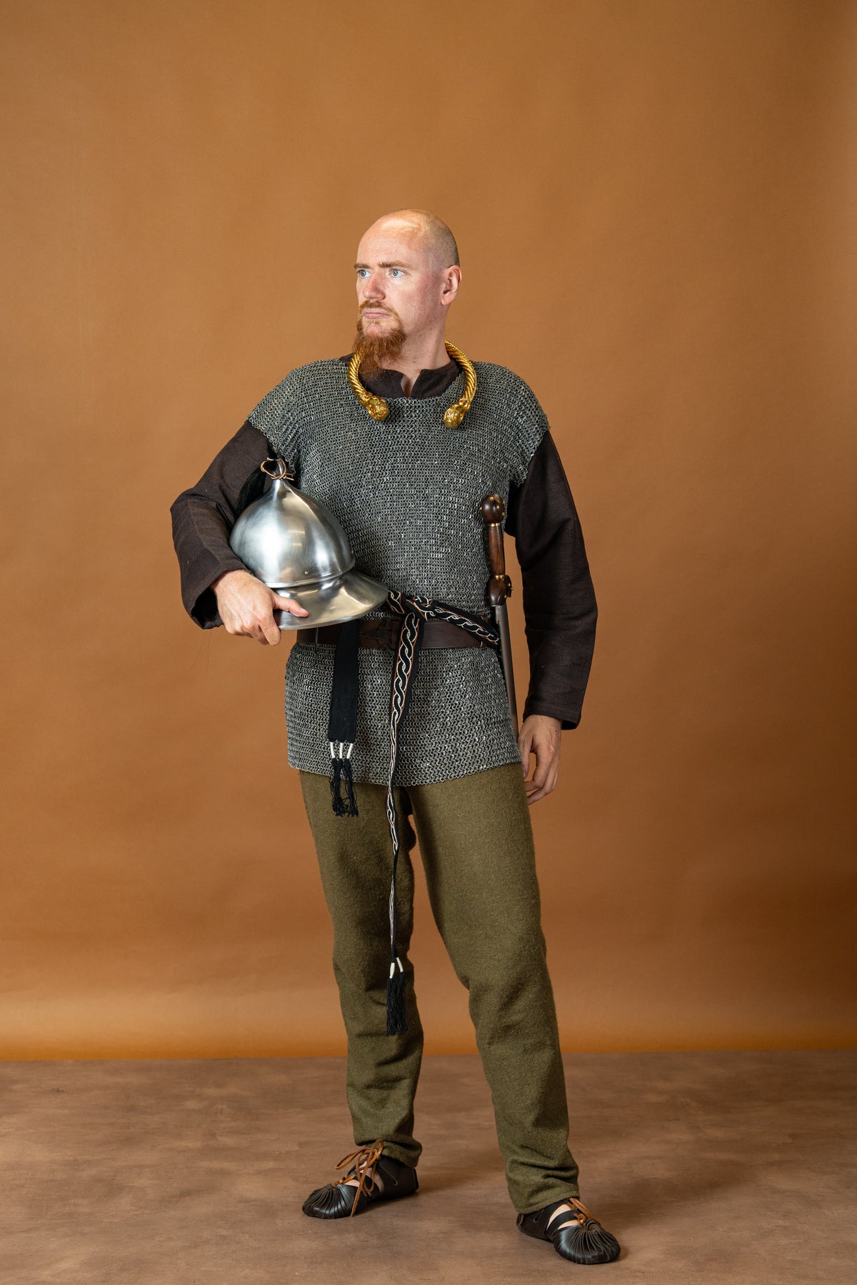 Hauberk Migration period, round rings riveted, 6 mm
