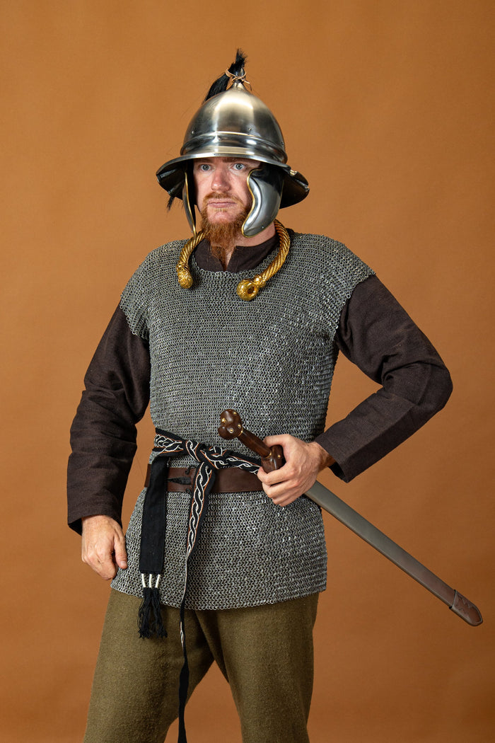 Hauberk Migration period, round rings riveted, 6 mm