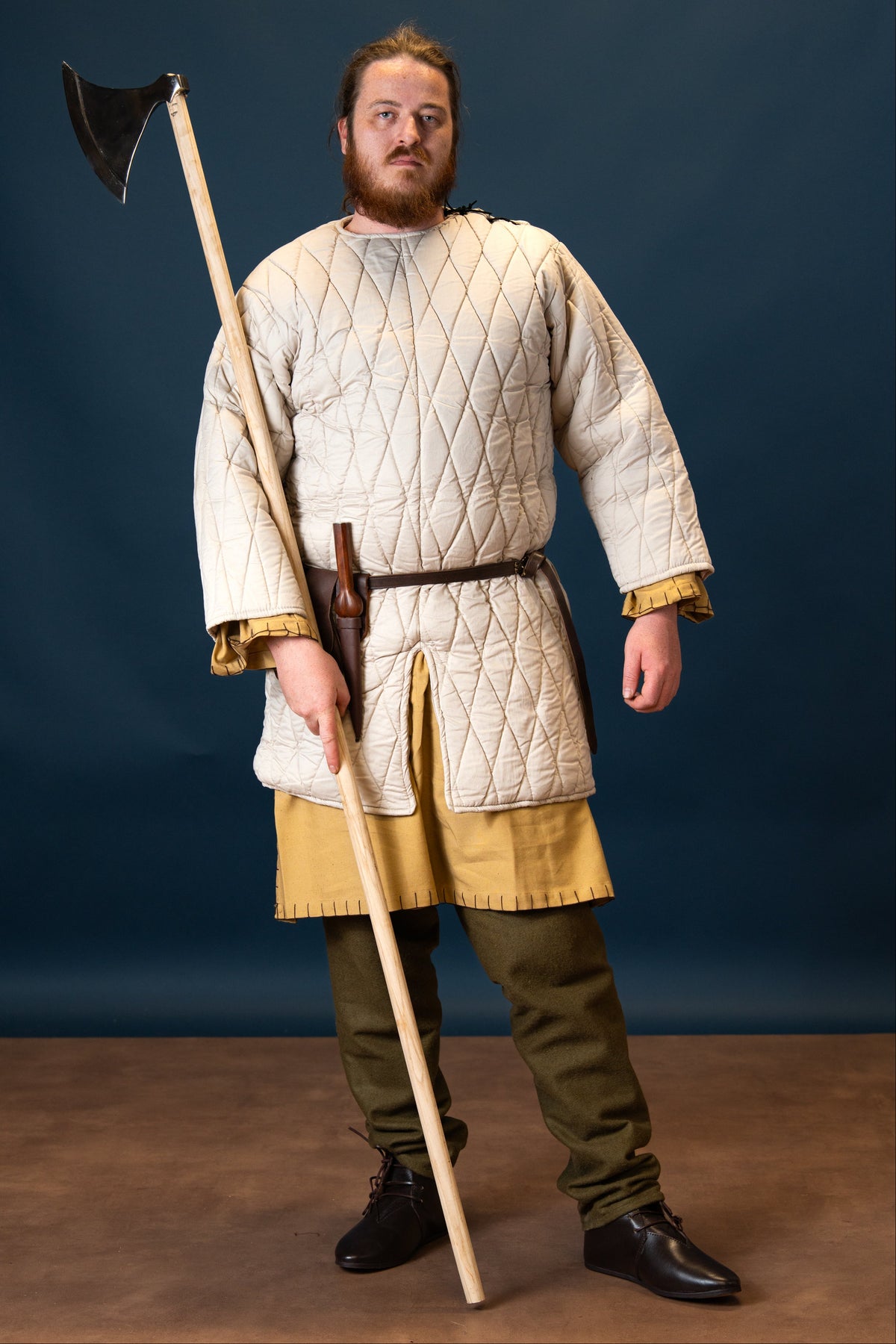 Medieval gambeson, cream