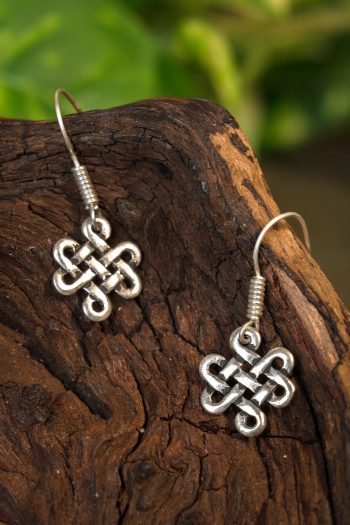 Celtic earrings Lugh, silvered bronze