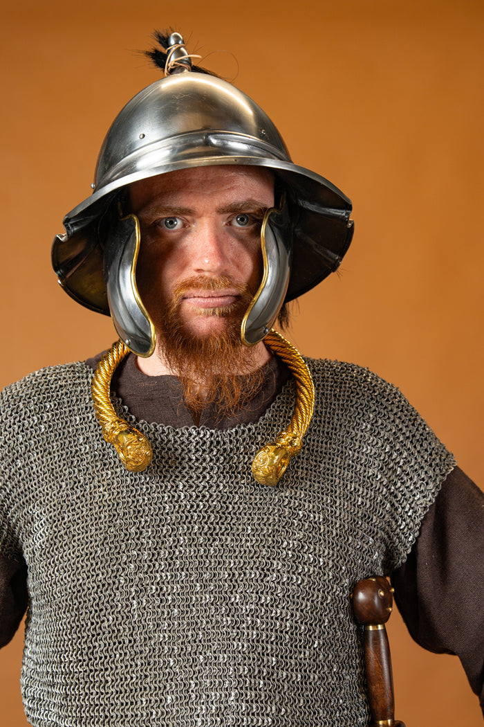 Hauberk Migration period, round rings riveted, 6 mm