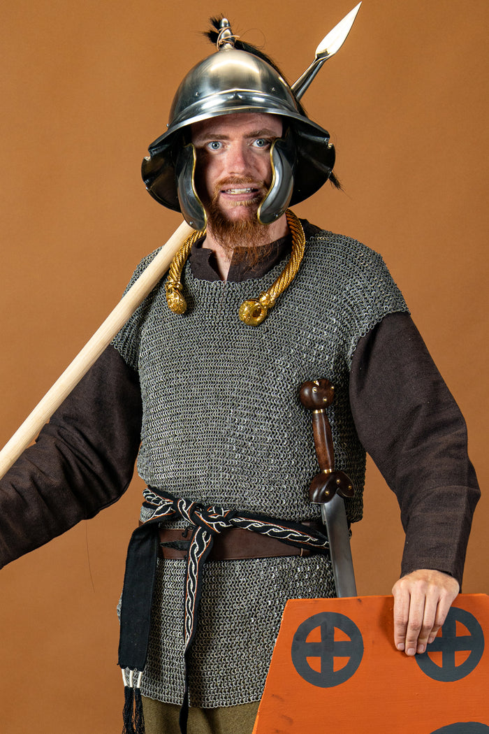 Hauberk Migration period, round rings riveted, 6 mm