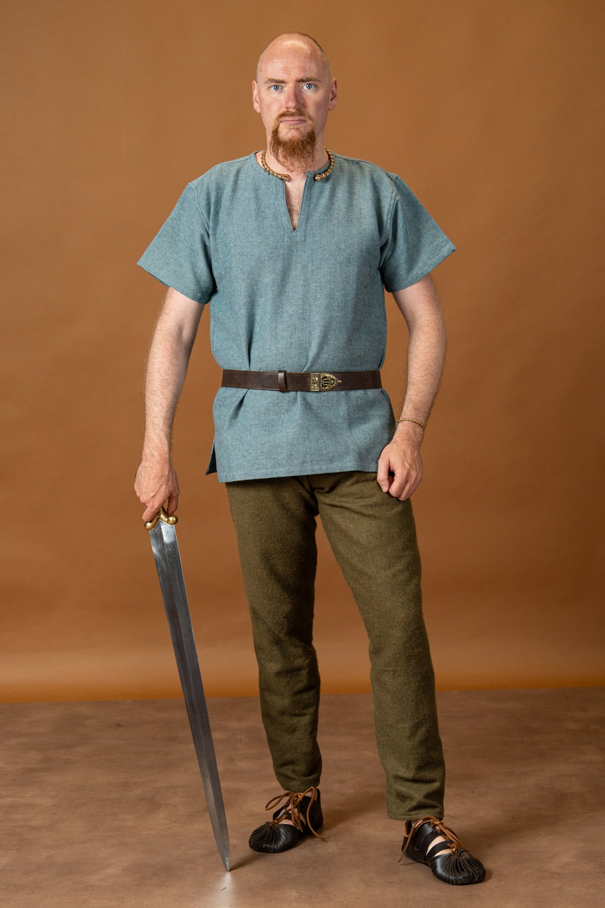 Short Viking tunic Edmund, blue