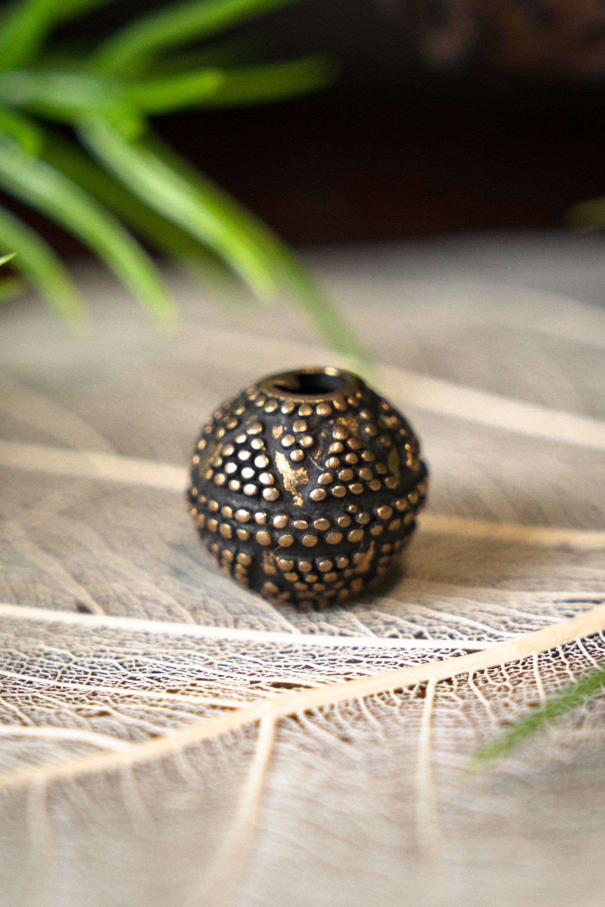 Viking beard bead Olaf, bronze