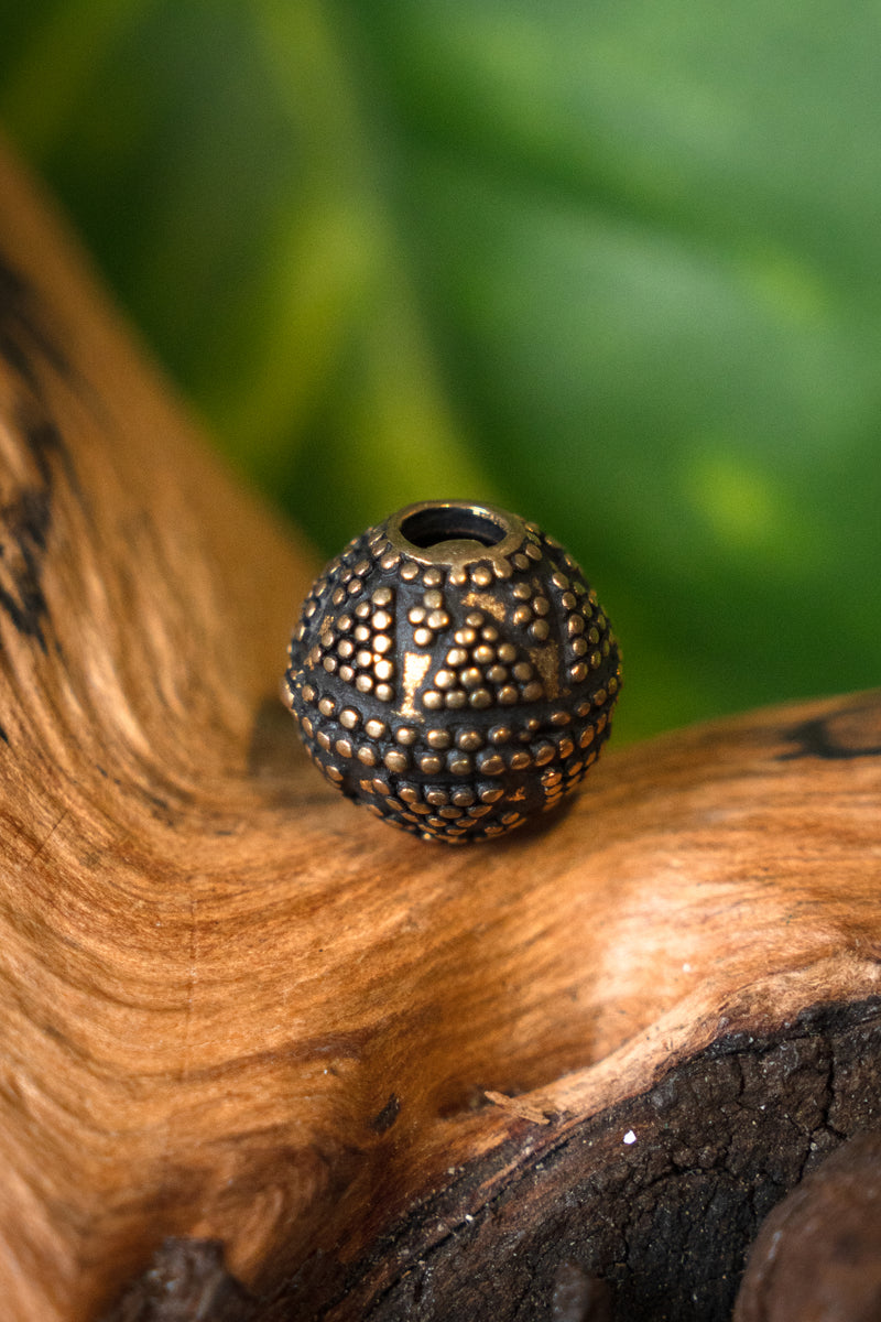 Wikiński koralik do brody Olaf, brąz