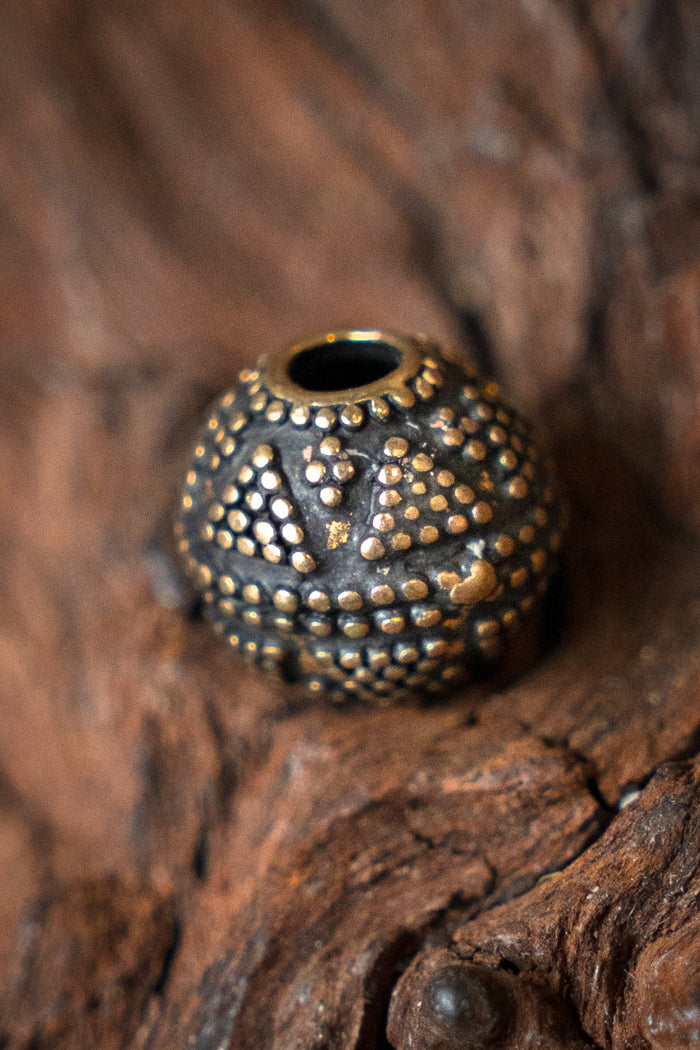 Viking beard bead Olaf, bronze
