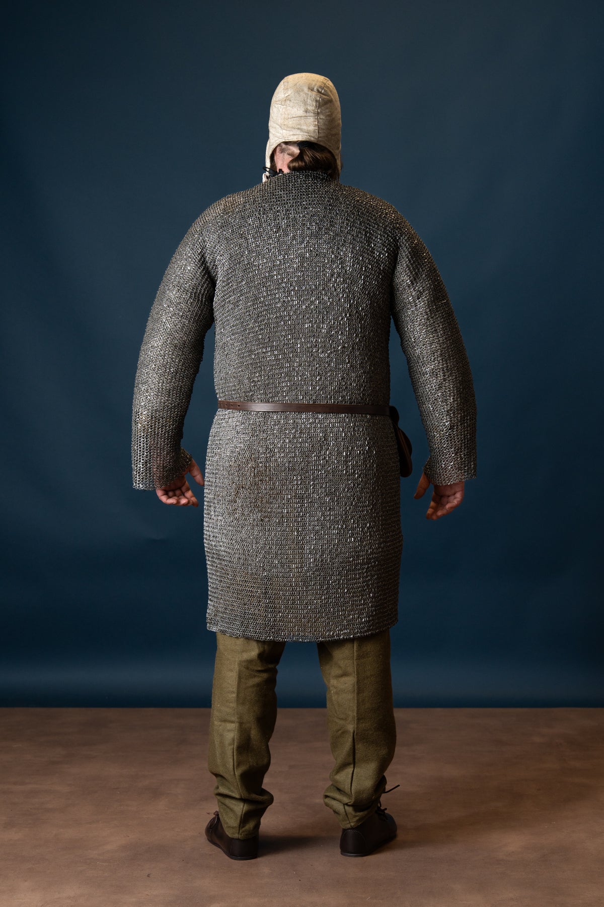 Hauberk, mixed, flat rings, round rivets, 6 mm
