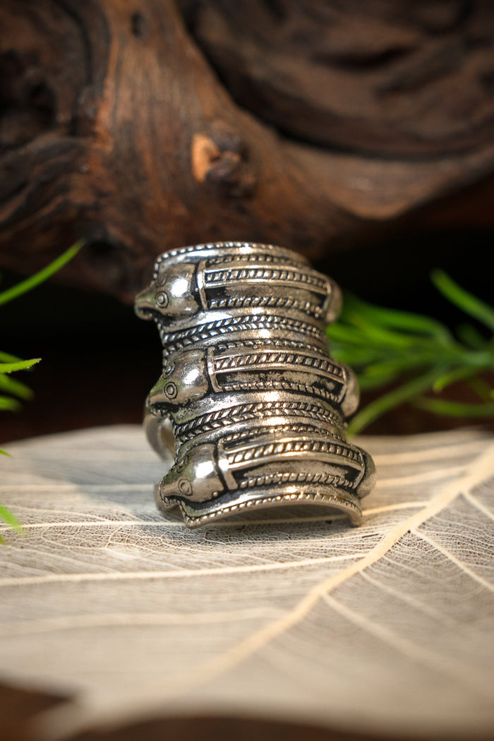 Germanic Iron Age ring Segerstad, silvered bronze