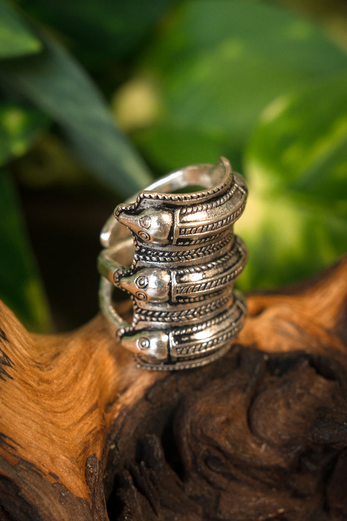 Germanic Iron Age ring Segerstad, silvered bronze