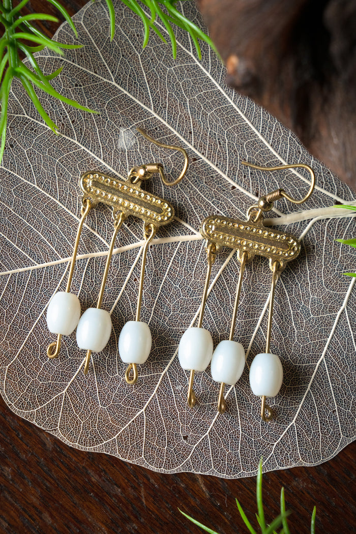 Roman earrings Vienna, gilded metal