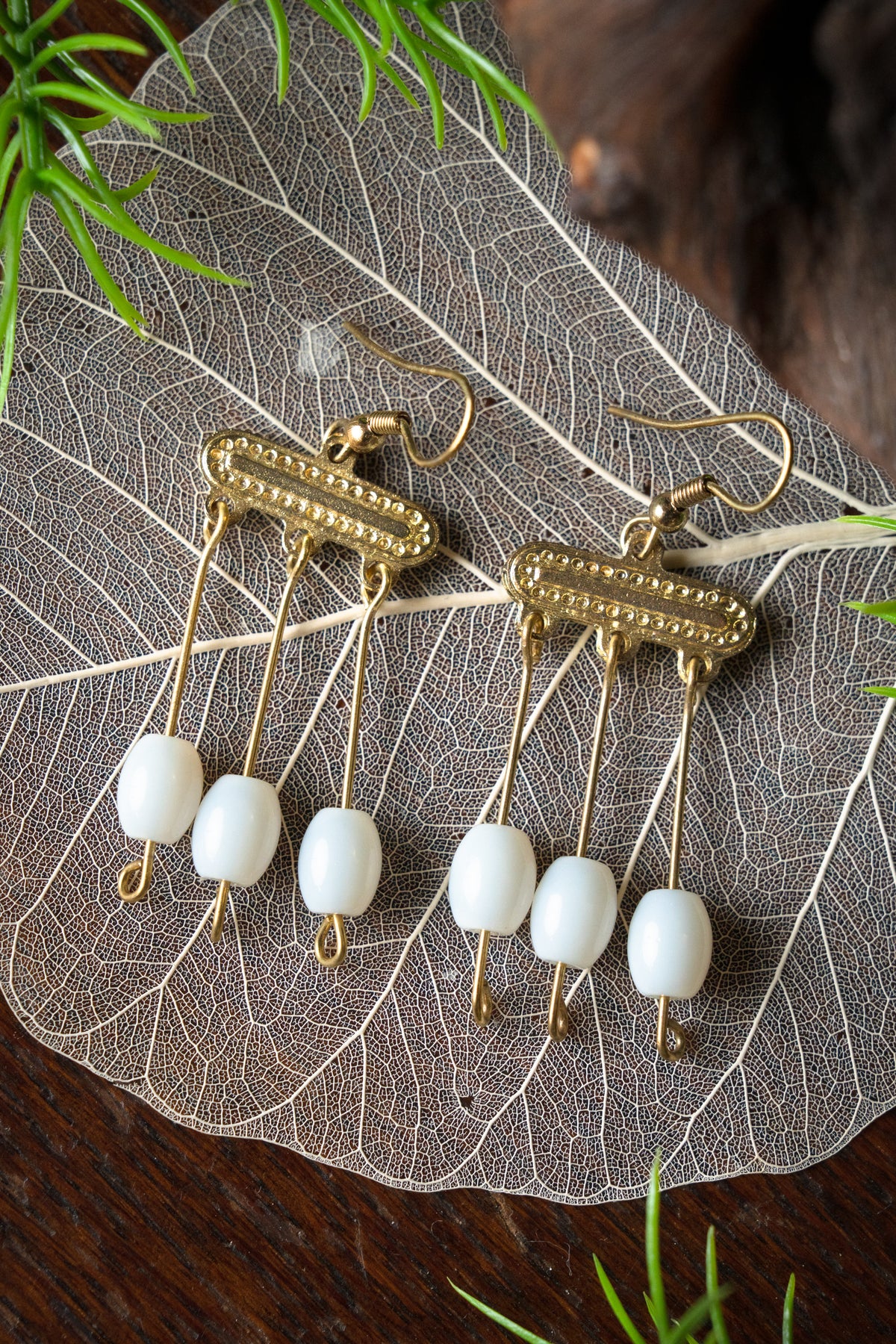Roman earrings Vienna, gilded metal