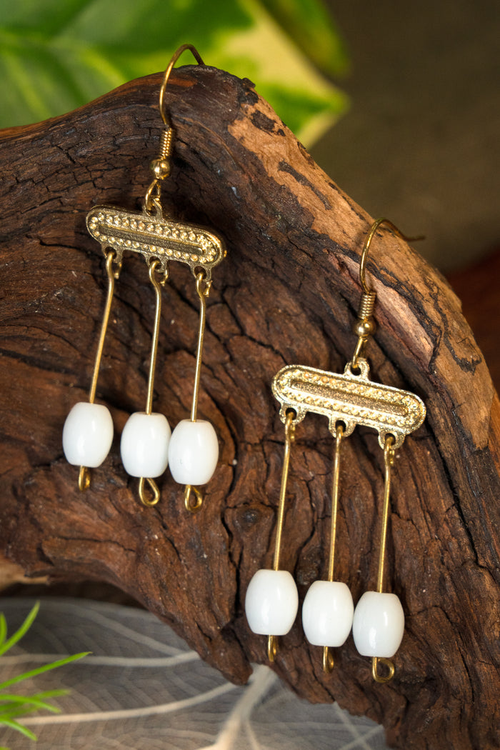 Roman earrings Vienna, gilded metal