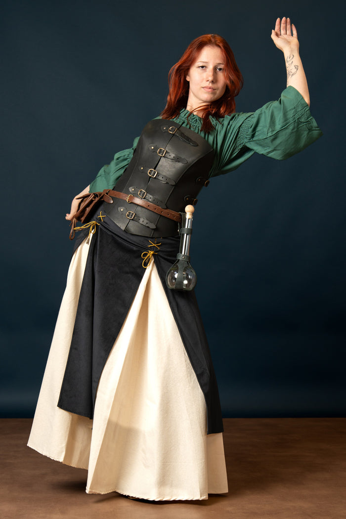 Isabela Deluxe Double Skirt - Black