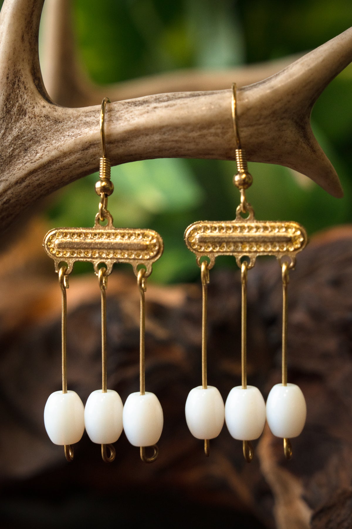 Roman earrings Vienna, gilded metal