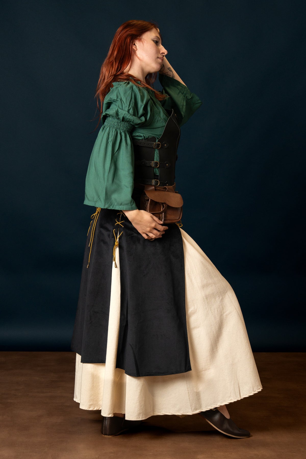 Isabela Deluxe Double Skirt - Black