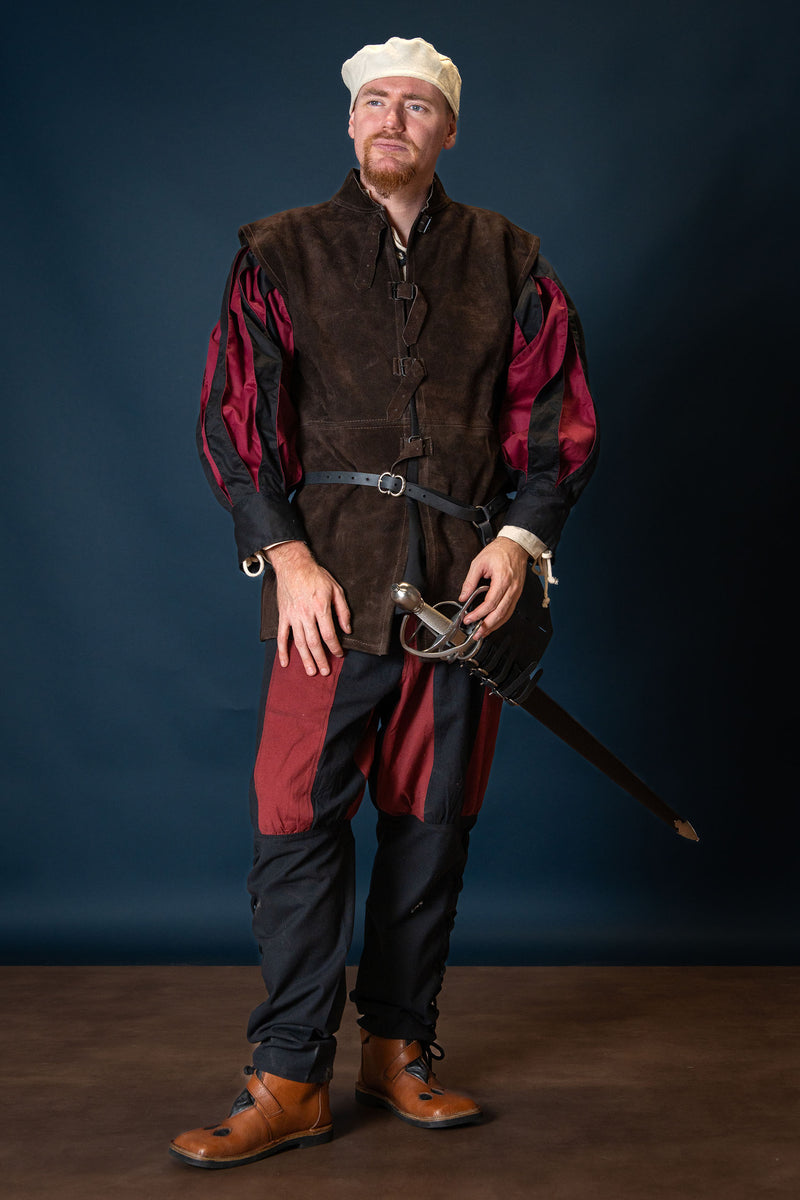 Chaleco de cuero Orthello, siglos XVI–XVII, marrón