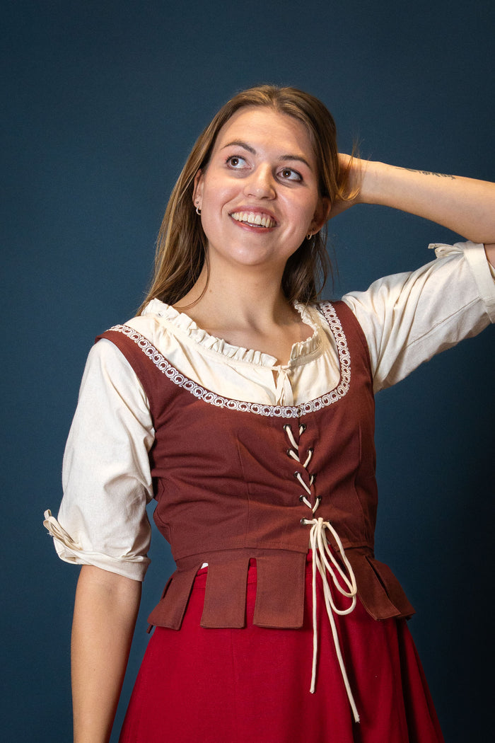Medieval doublet Adalyn, red