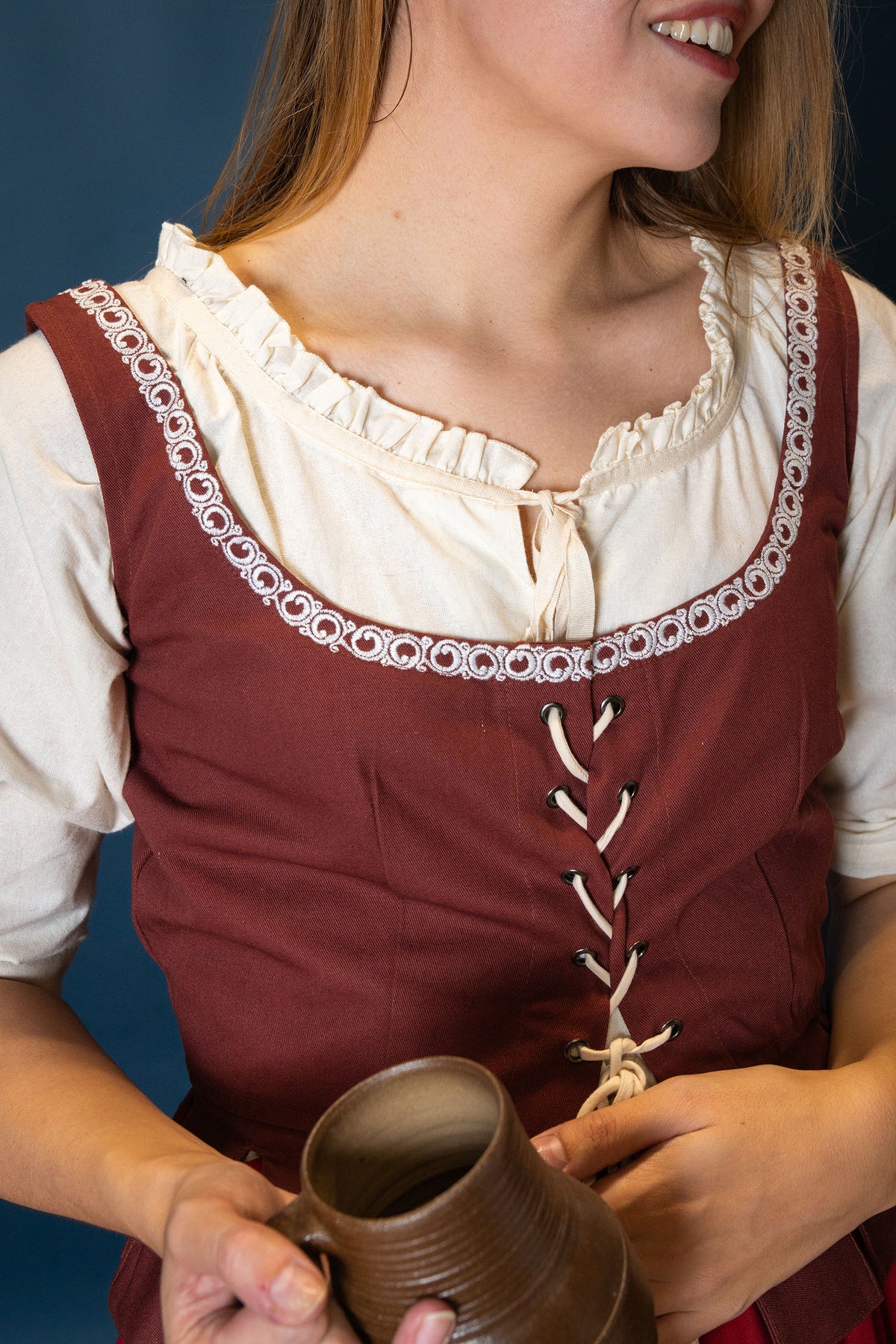 Medieval doublet Adalyn, red