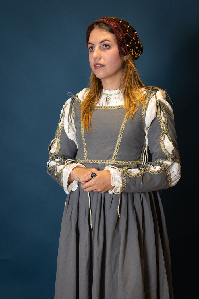 Italian gamurra, late 15th century, grey