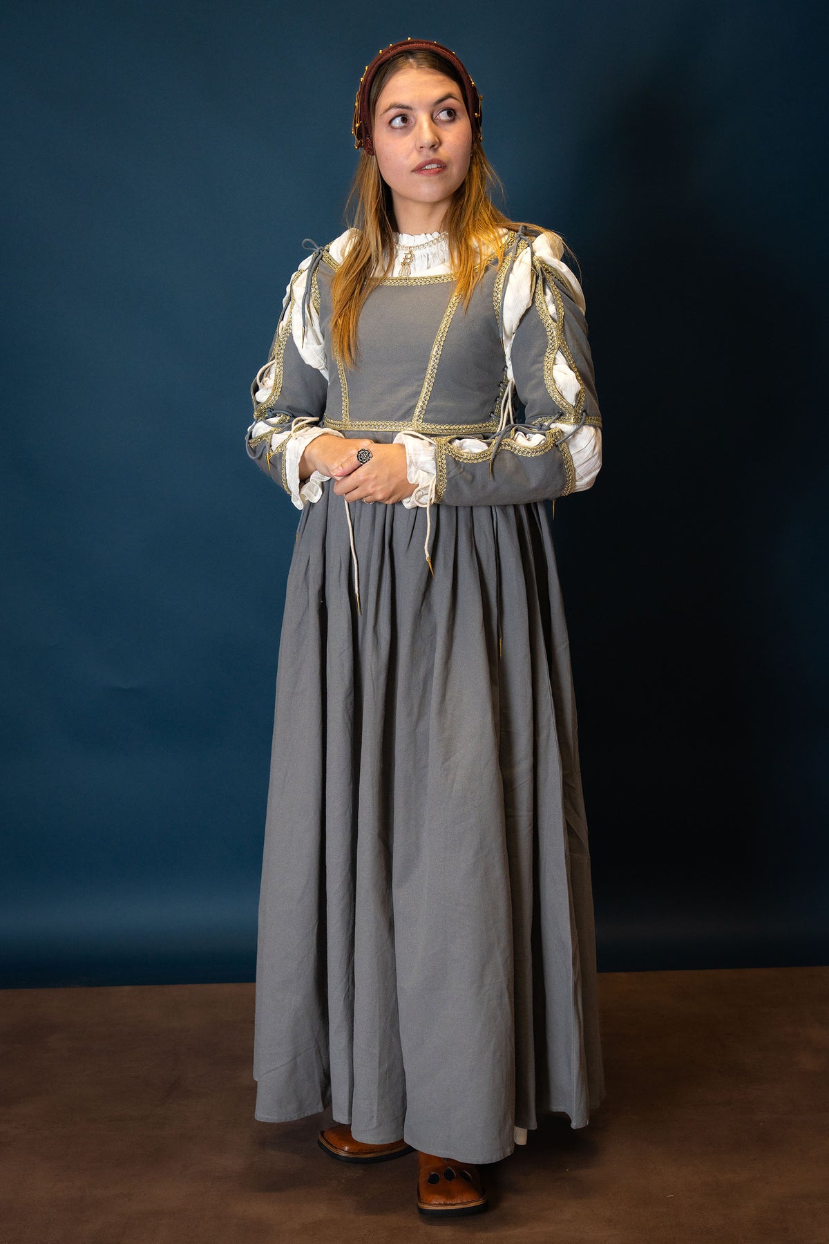Italian gamurra, late 15th century, grey