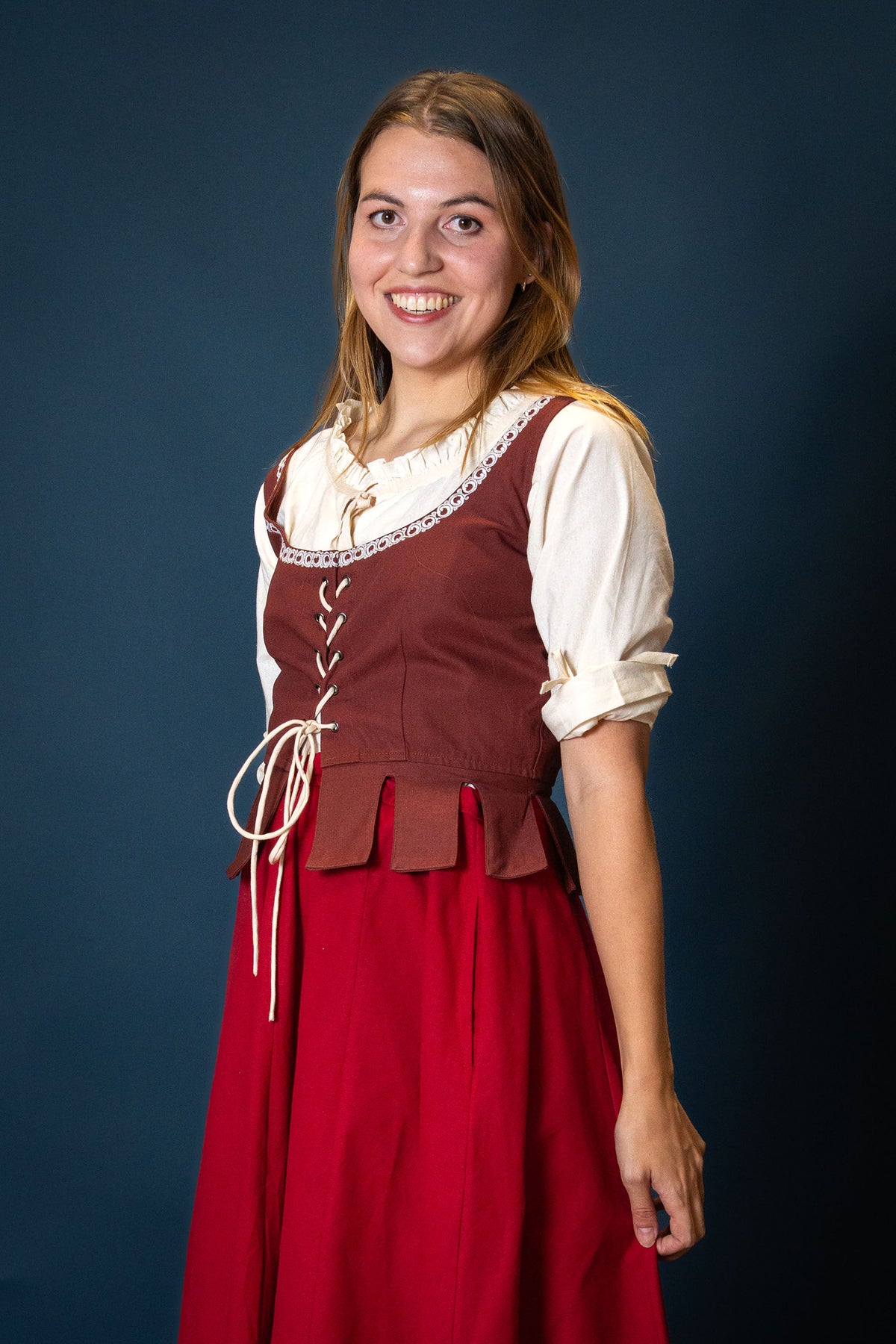Medieval doublet Adalyn, red