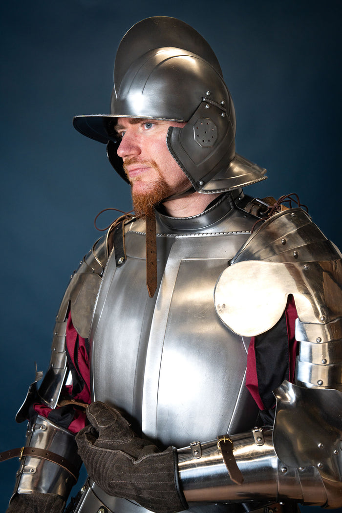 16th century burgonet Kaspar, polished, 1.2 mm