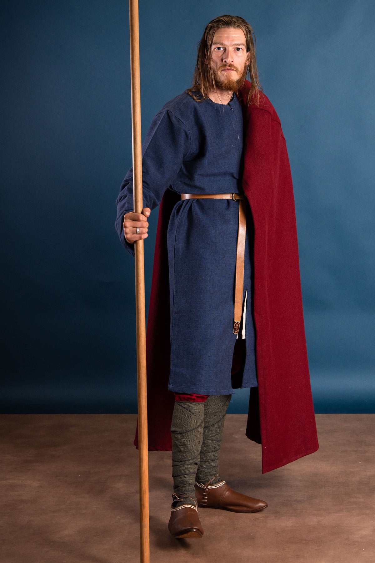 Medieval cloak Karen red, wool mix