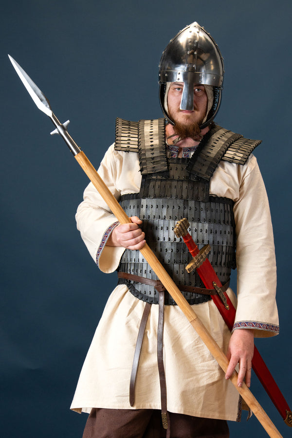 Early medieval lamellar armour Visby, bronzed