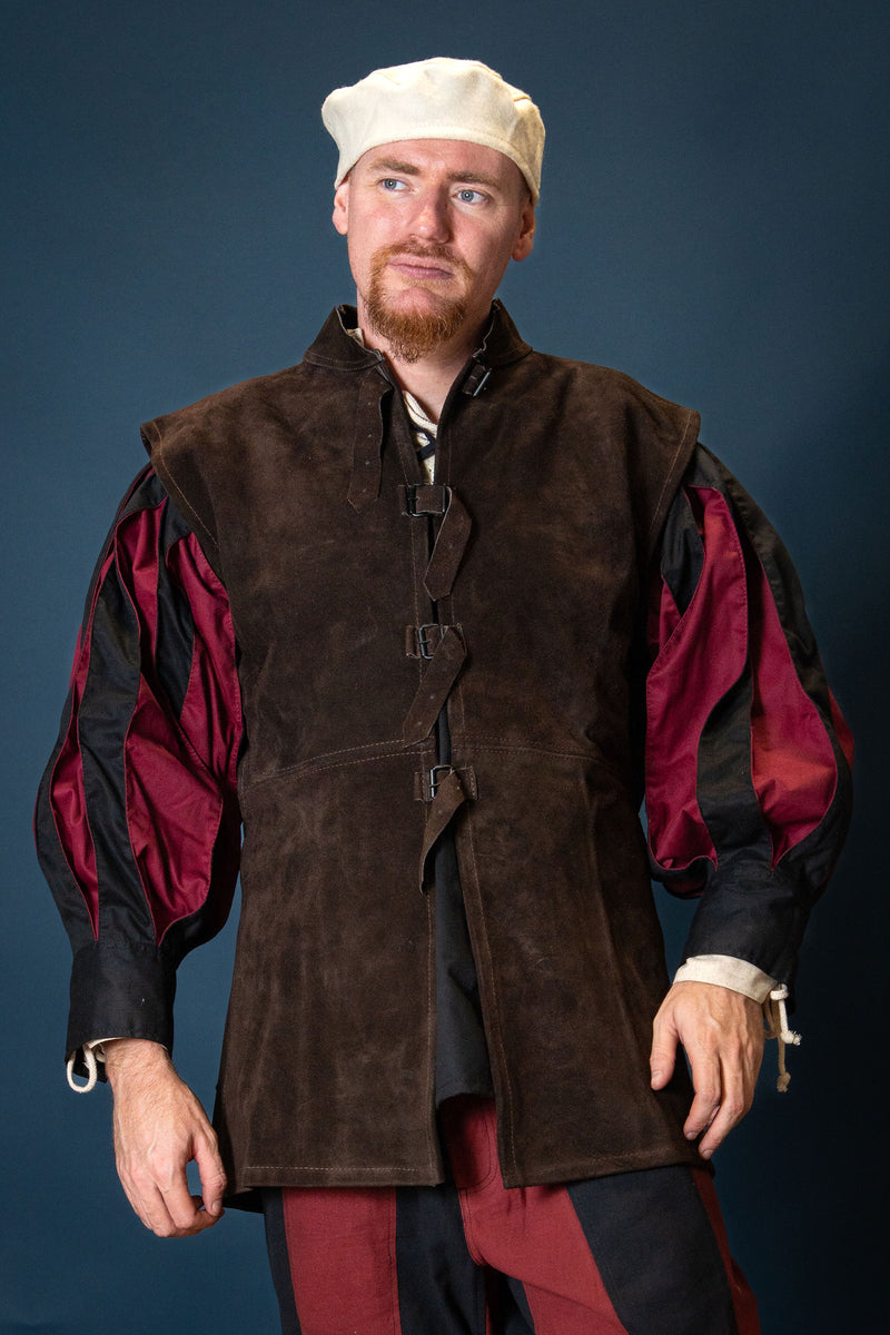 Chaleco de cuero Orthello, siglos XVI–XVII, marrón