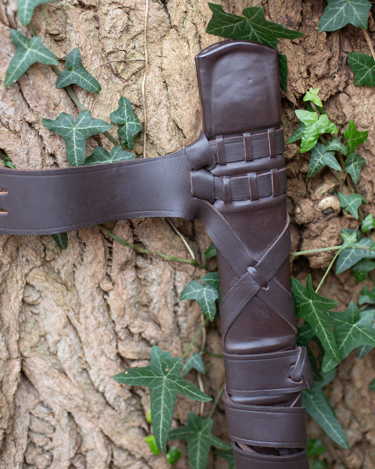 Eldric Sword Scabbard with belt, up to 90 cm blade length, black