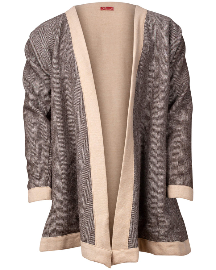 Kaftan Farman, visgraat-wol, creme