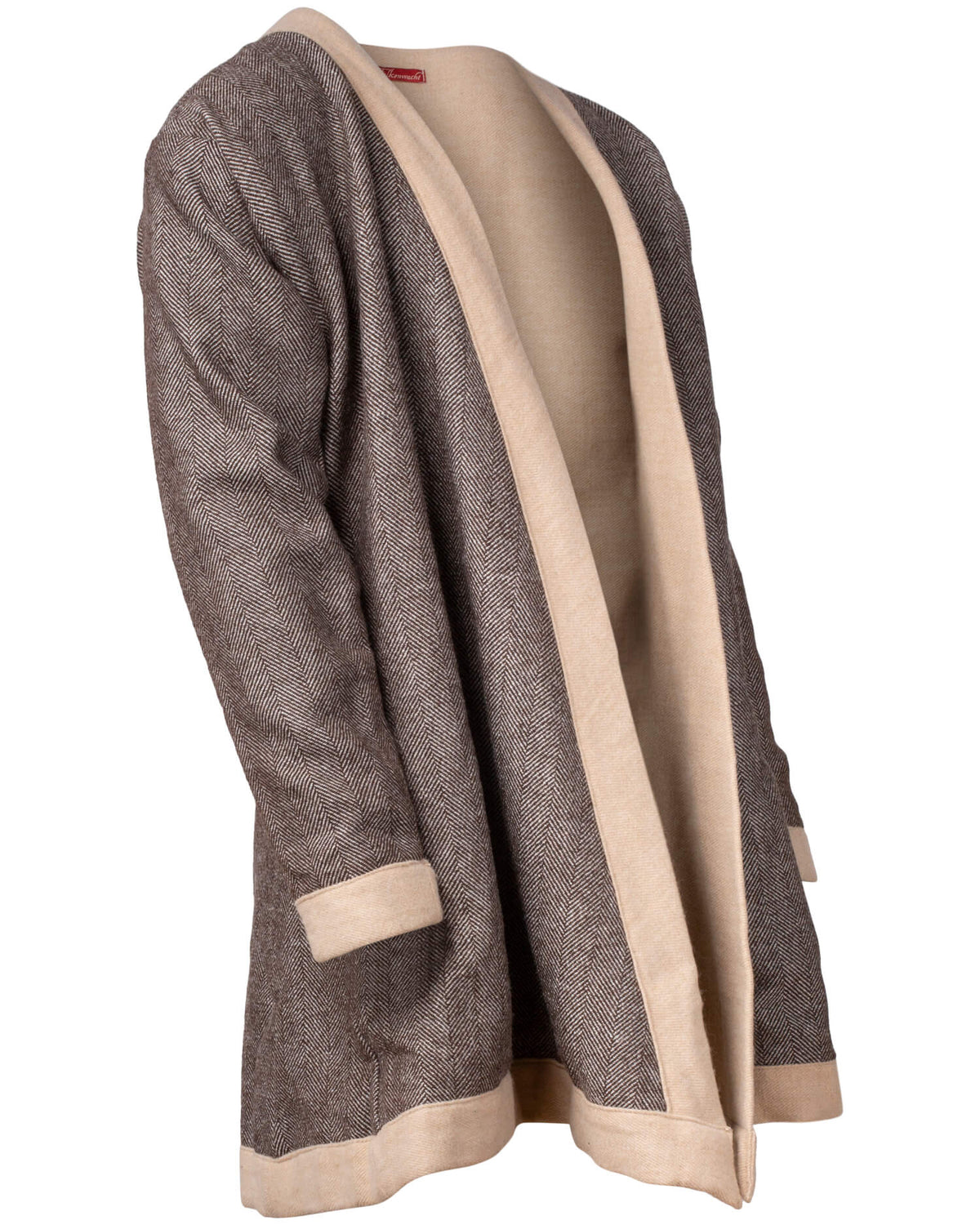 Kaftan Farman, visgraat-wol, creme