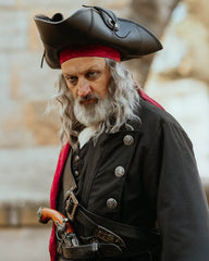 Flint tricorn, leather, brown