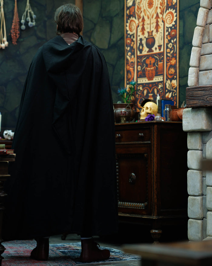Cloak Gora, black, wool blend