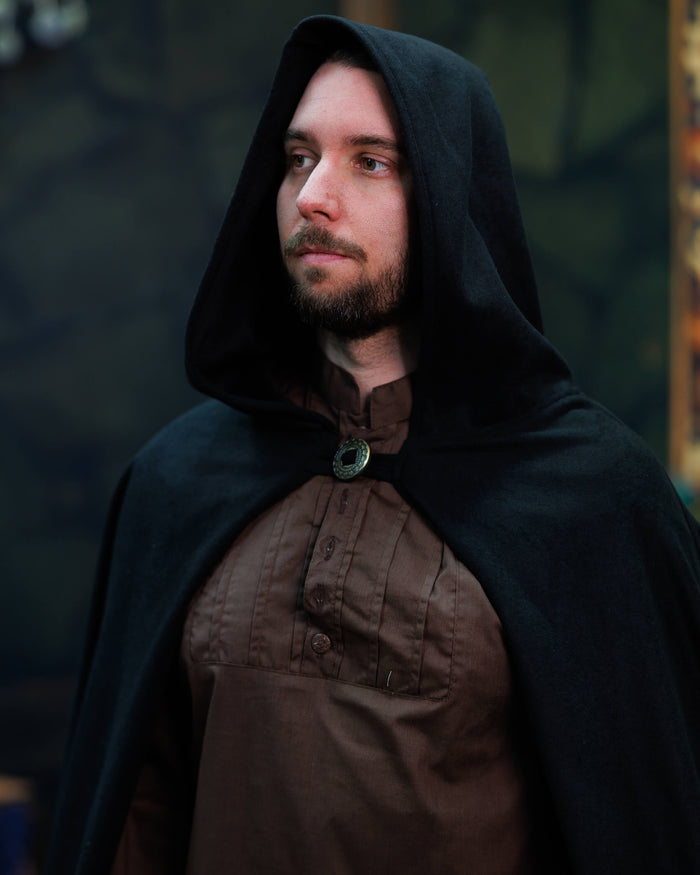 Cloak Gora, black, wool blend