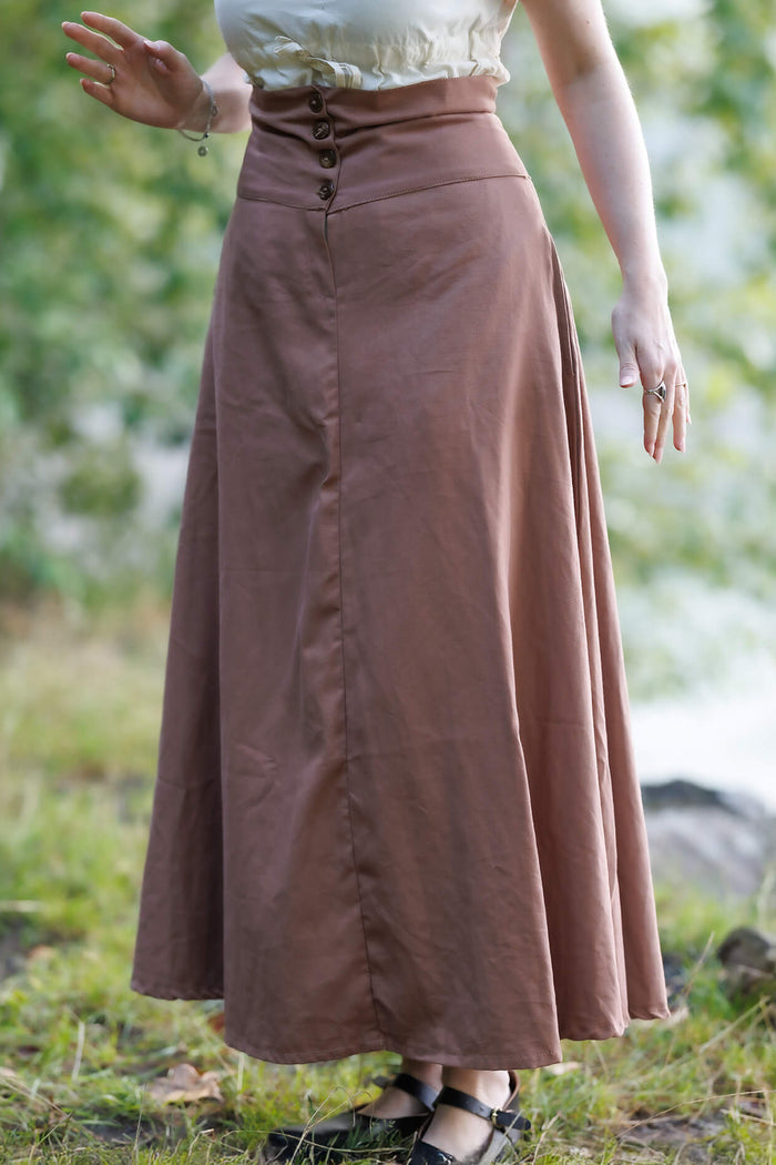 Rok Hannah, zandkleurig