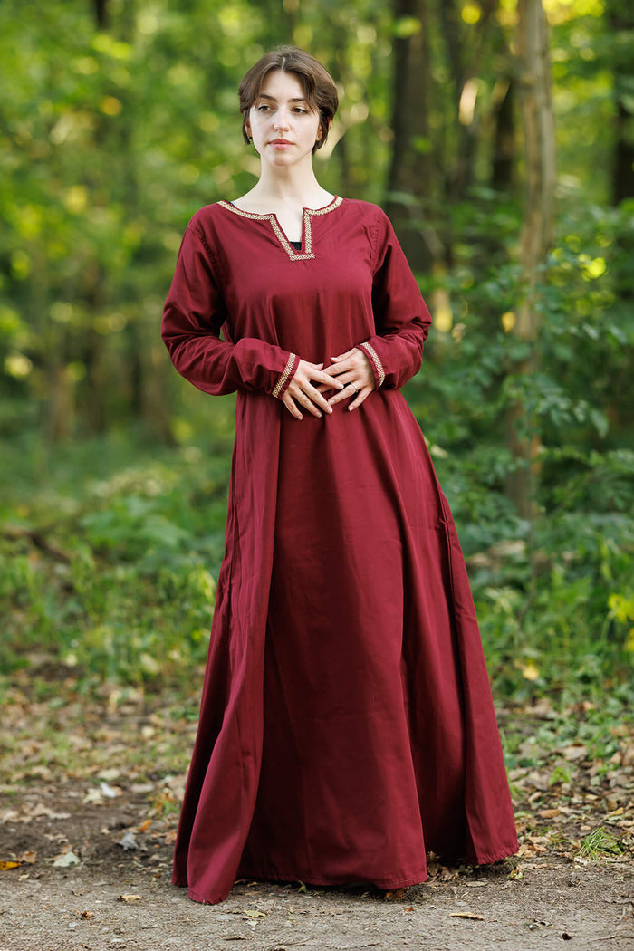 Medieval dress Heloise, red