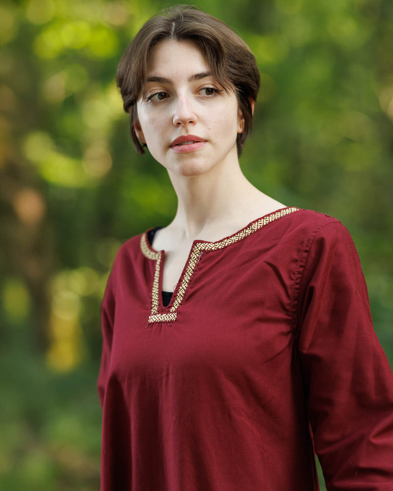 Middeleeuwse jurk Heloise, rood