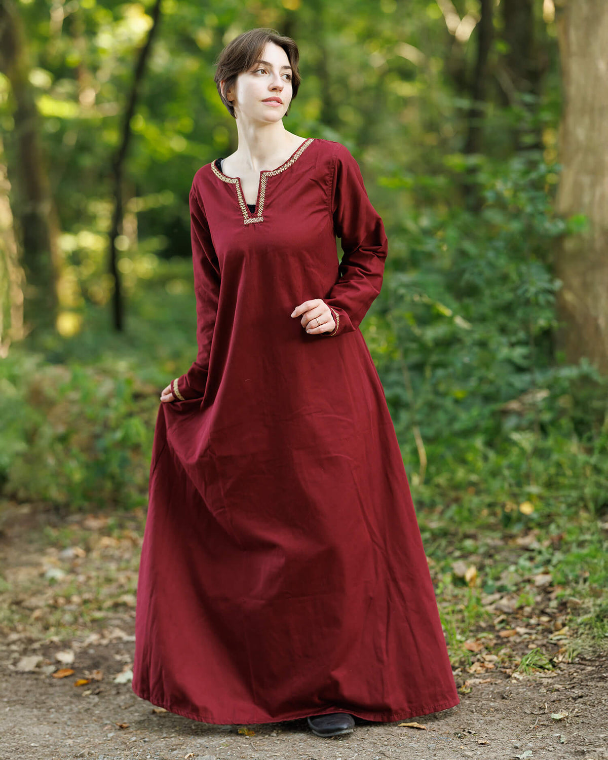 Medieval dress Heloise, red