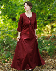 Medieval dress Irene, red