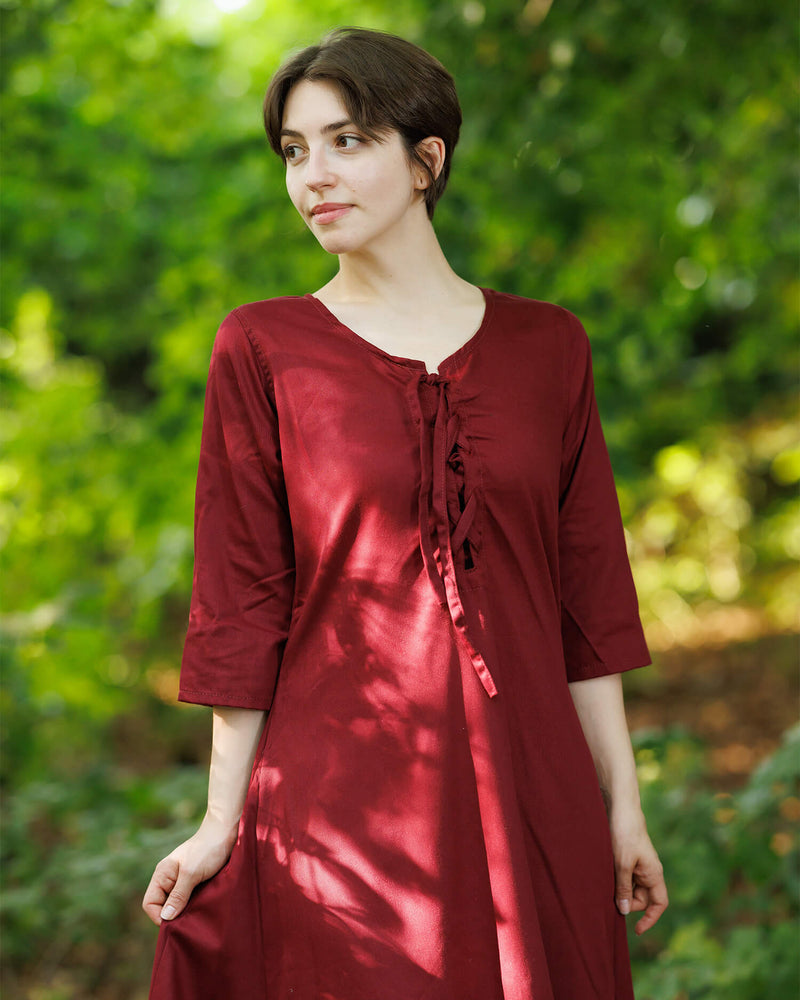 Mittelalterliches Kleid Irene, rot