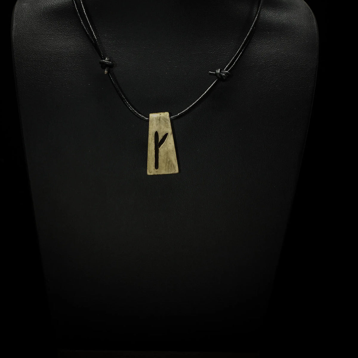 Bone rune pendant K, Kenaz