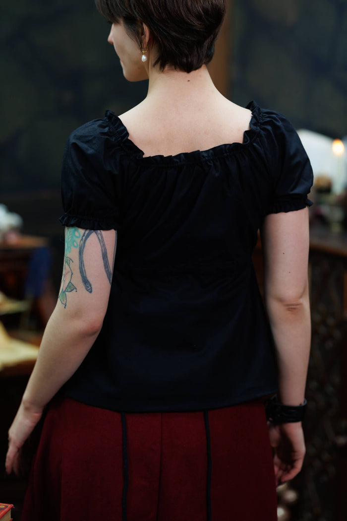 Baroque blouse Kalina, black