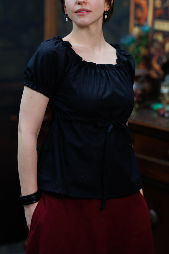 Baroque blouse Kalina, black